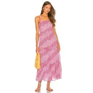 Banjanan Hazel Dress in Maidengrass Vivid Pink Medium New Nwot Long Maxi